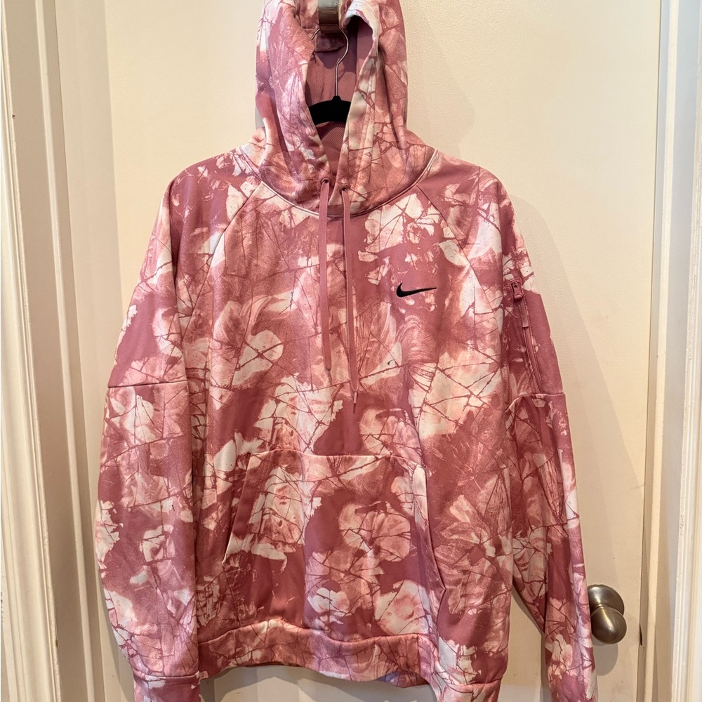 Nike Pink Camouflage Pattern Hoodie